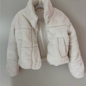 ALO Yoga Cream Teddy Jacket